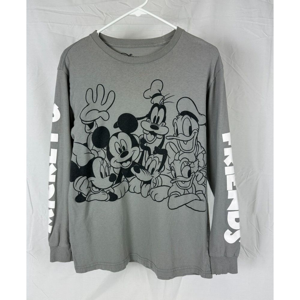 Disney Mickey & Friends Long Sleeve Grey Shirt Small - Disney Parks